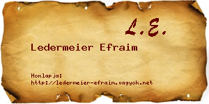 Ledermeier Efraim névjegykártya